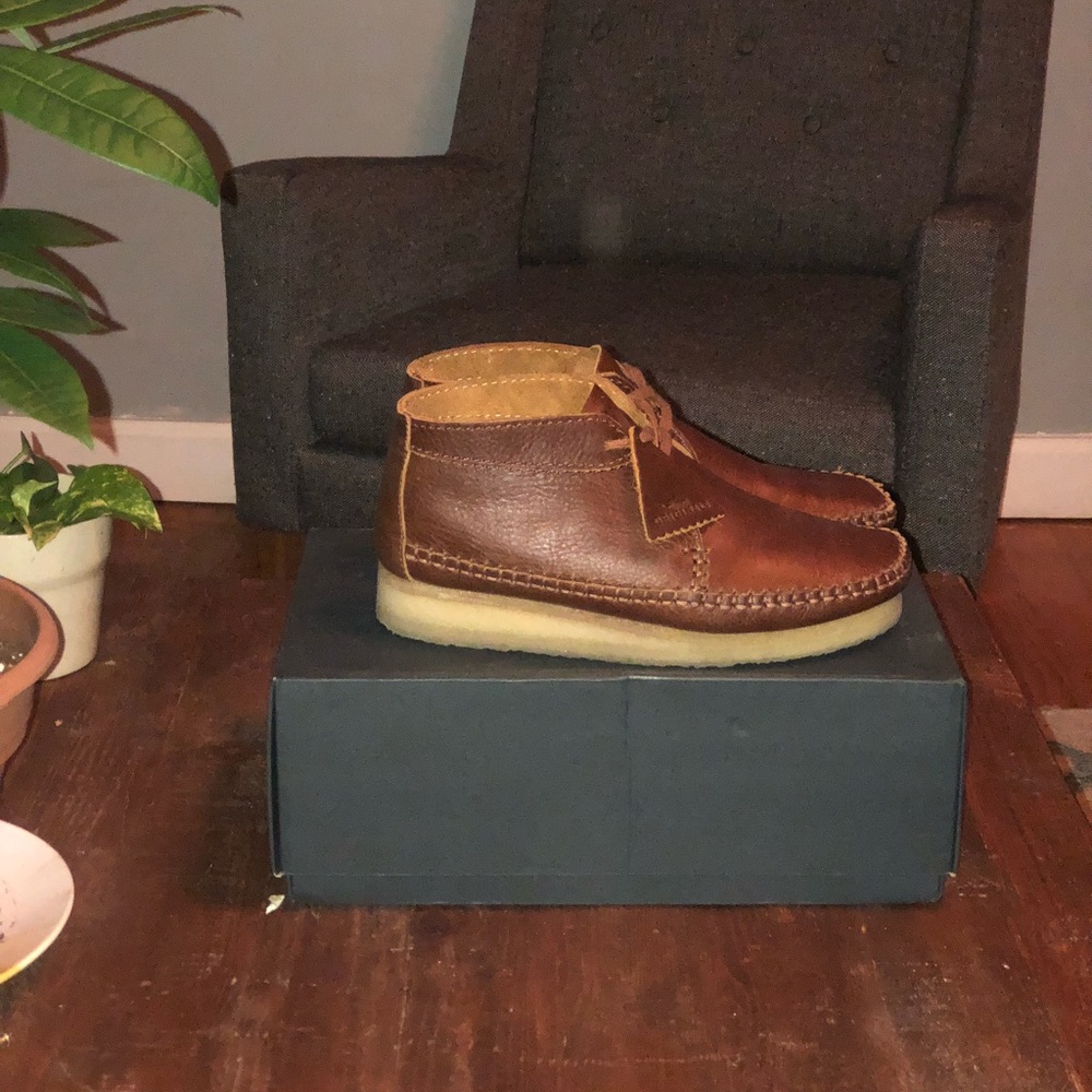 Clark’s Weaver Boot. Tan Leather